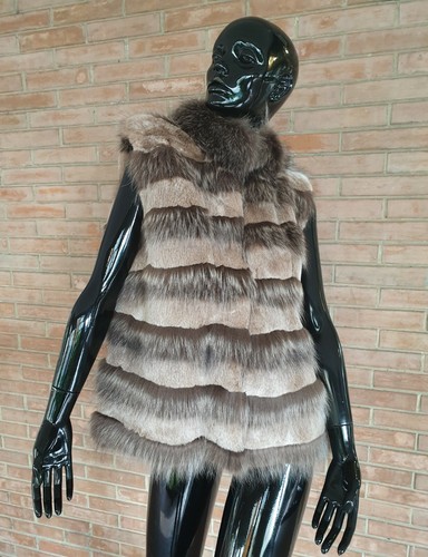 Gilet pelliccia volpe e - pelliccia,