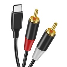 USB Tipo C Maschio a 2 RCA