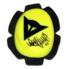 Valentino Rossi Signed Dainese Yellow Knee Slider Saponetta Autografata Coa