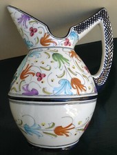 Brocca ceramica vintage 1960 ACAS Repubblica S. Marino alta cm  24 decoro a mano