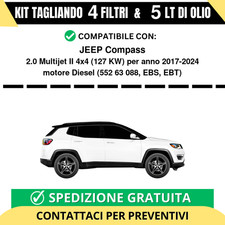 Tagliando per JEEP Compass 2.0 Multijet II 4x4 127 kw Diesel 2017-2024 - 5 Lt...
