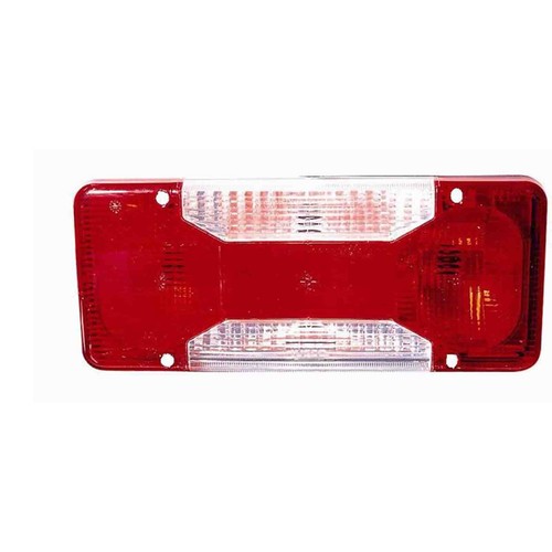 Lente posteriore bianco - lente, bianco-rosso