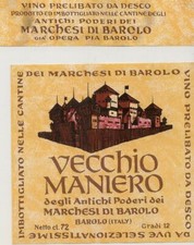 VECCHIO MANIERO - MARCHESI DI BAROLO - ETICHETTA VINO