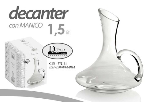 Decanter vino con manico - vino, in