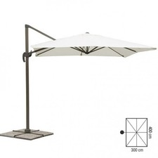 Ombrellone braccio deluxe 3x4 bianco Verdelook