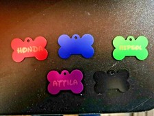 MEDAGLIETTA TARGHETTA CANE CON INCISIONE LASER COMPRESA DI ANELLINO