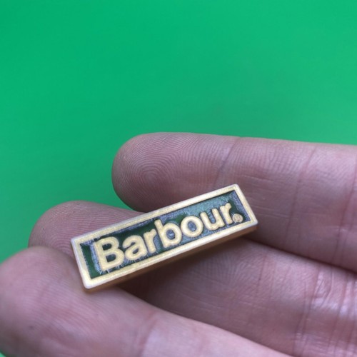 Barbour pin badge green - badge, gold