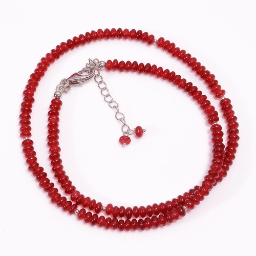 Natural red quartz 925 - red,