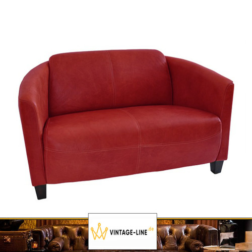 Divano due posti design pelle