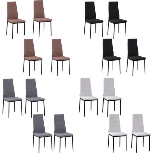Homcom set sedie imbottite - homcom, 4