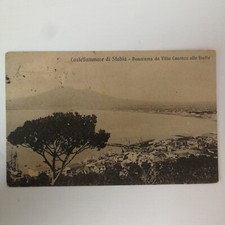Antica Cartolina Castellammare Di Stabia Panorama Da Villa Cosenza Alle Fratte