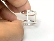 Anello cavo in argento