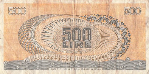 Italy 500 lire - italy,