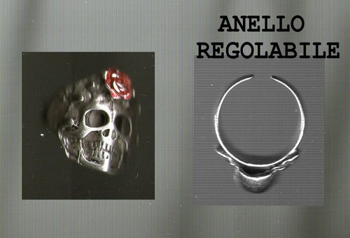 Anello teschio skull - teschio,
