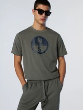 Maglietta North Sails Big Logo Tee T-Shirt Uomo Cotone Grigio