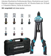 Libraton Rivettatrice Professionale Mano Rivettatrice per Inserti Filettati a