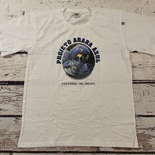 T-shirt Projeto Arara Azul giacinto ara taglia media Xaraes bianca