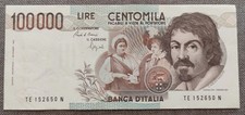 100000 LIRE CARAVAGGIO 1°