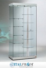 Vetrina Girevole Espositore Display Showcase leather con Luci led 93x53x200h