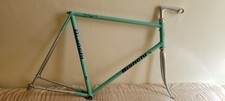 Forcella vintage Bianchi 61 cm telaio acciaio inclinato gambo Cinelli Dura-Ace HS Campy Tips