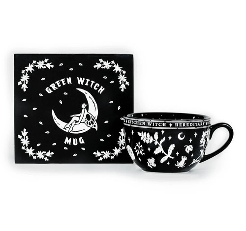 Green witch large coffee fairy - witch,