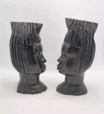 Ebony African Head Figures