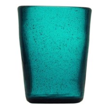 Bicchieri Acqua Monochrome Verde Petrolio 4pz 30 cl in Vetro - MEMENTO