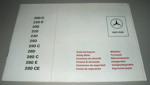 Info sicherheitsgurte mercedes - sicherheitsgurte,