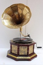 Antique Brass Gramophone