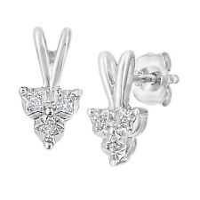 Orecchini a perno oro bianco 9