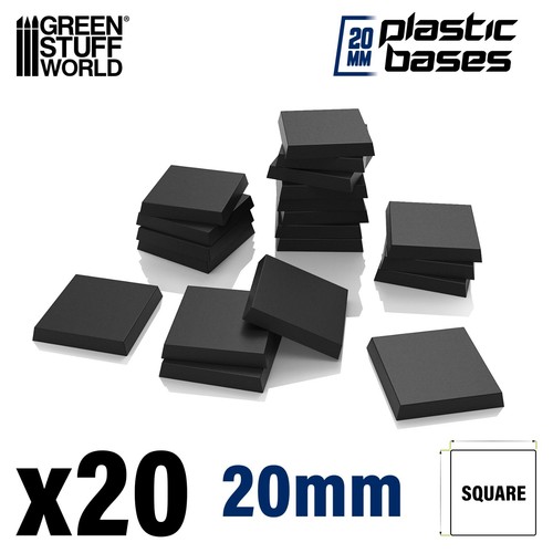 Basette plastico quadrata 20mm - quadrata,
