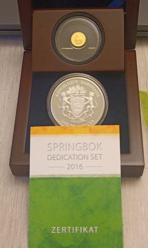 Gold springbok dedication set - gold,