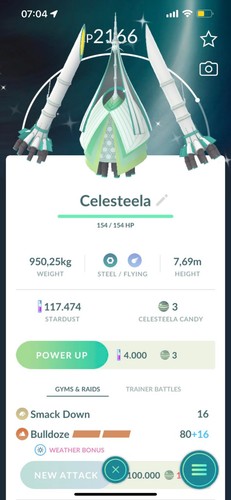 Shiny celesteela p t - -,