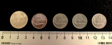 Monete italiane lire e 5 - 10,