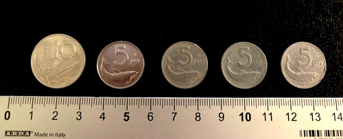 Monete italiane lire e 5 - italiane, 10