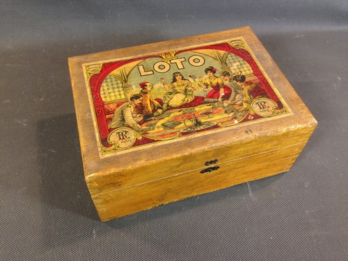 Scatola gioco loto legno - scatola, in