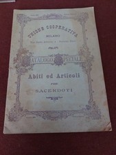CATALOGO SPECIALE ABITO ARTICOLI SACERDOTI 1899 UNIONE COOP. MI  VESTE TALARE 