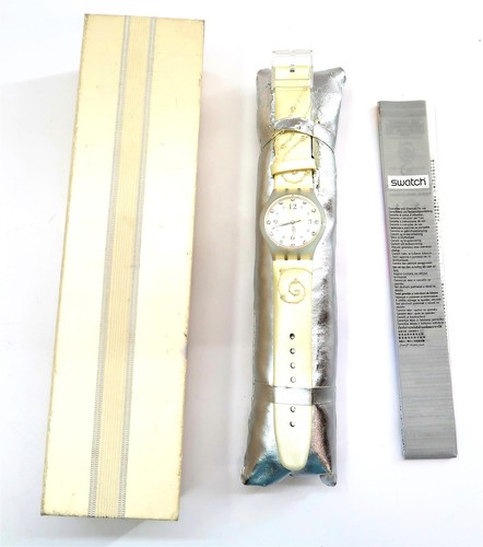 New swatch watch - new, white