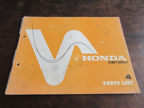 Honda cb125j 1977 - cb125j, list