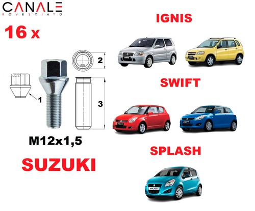Kit bulloni suzuki - 16, swift