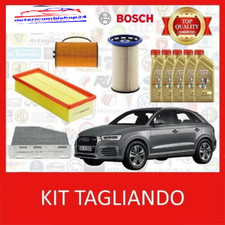 KIT TAGLIANDO FILTRI BOSCH + 5 LT OLIO CASTROL 5W30 AUDI Q3 2.0 TDI DAL2011-2018