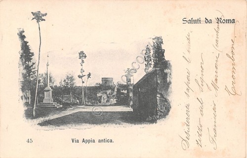 Cartolina roma via appia - cartolina,