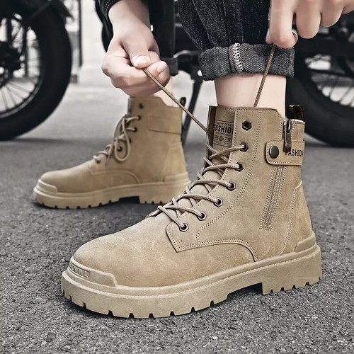 Stivali anfibi uomo beige - stivali,