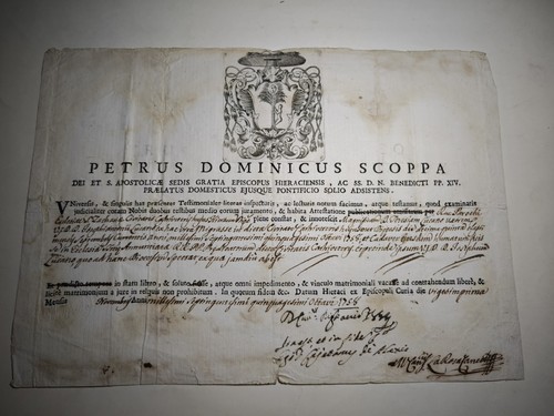 1758 vescovo scoppa gerace - vescovo,