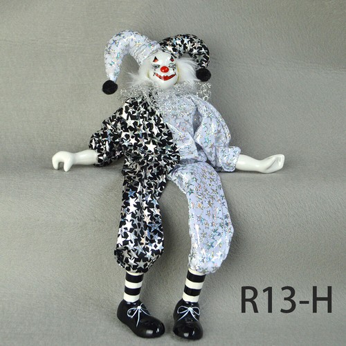 Hand painted porcelain clown - painted,