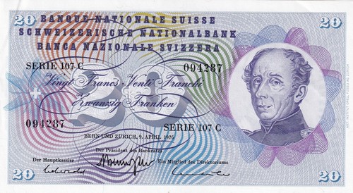 Svizzera 20 franchi - 🇨🇭, svizzera,