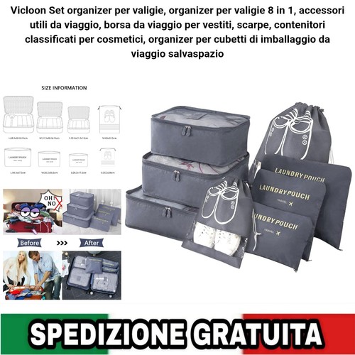 Set organizer valigie pezzi - valigie, 8