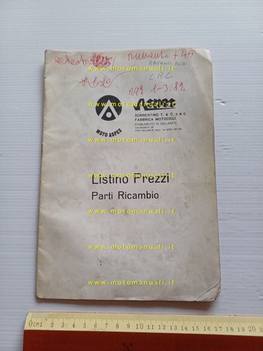 Aspes listino prezzi 1982
