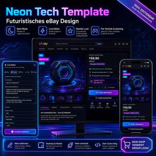 Modello ebay 2026 neon tech - ebay,