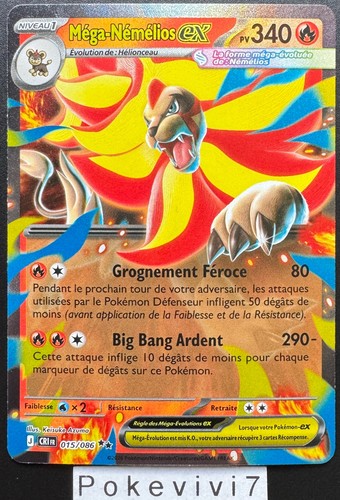 Carte pokemon mega nemelios - carte,